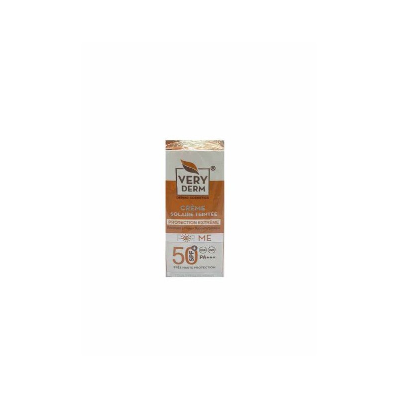 VERYDERM SUNSCREEN ECRAN SPF 50+ TEINTEE 50ML