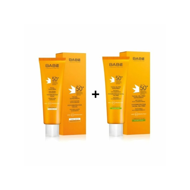 BABE LOT ECRAN SOLAIRE SPF50+ P.MIXTE/GRAS 50ML X2 50%