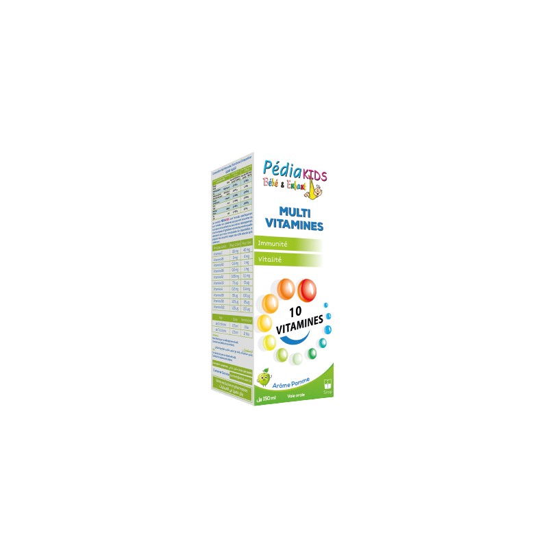 PEDIAKIDS MULTI VITAMINES POMME SIROP 150 ML